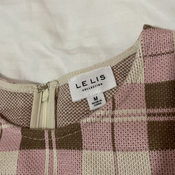 Y2K cropped knit plaid top - Picture 2 of 3